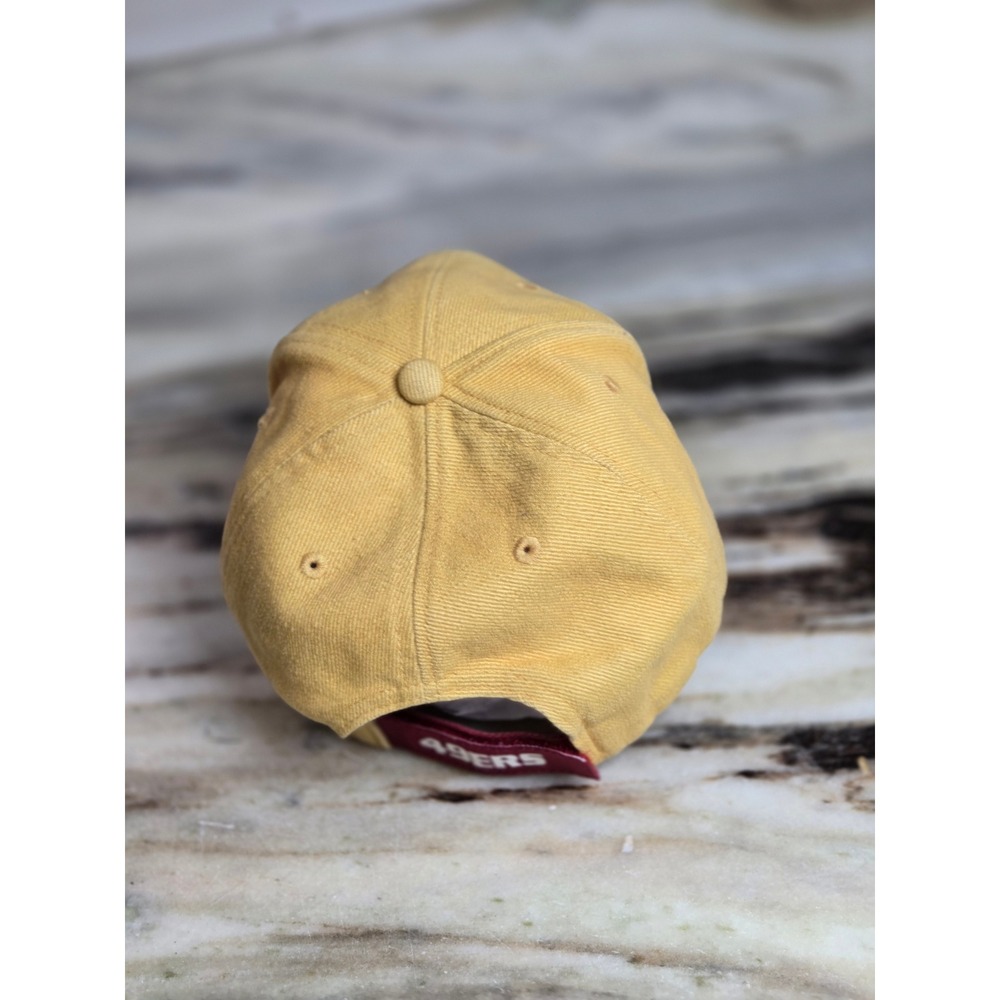 NFL San Francisco 49ers Hat Mustard Yellow Burgundy Adjustable Strapback Cap - Picture 3 of 9